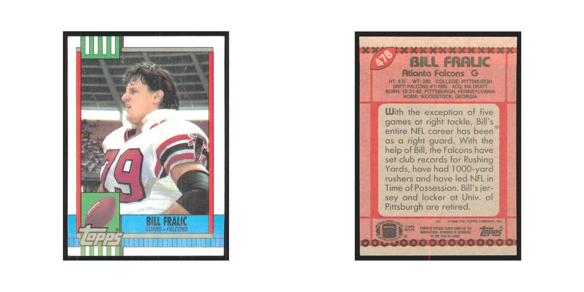 1990 Topps Bill Fralic Falcons #478