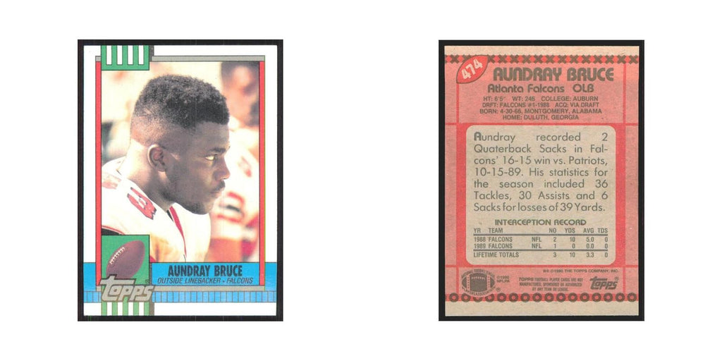 1990 Topps Aundray Bruce Falcons #474