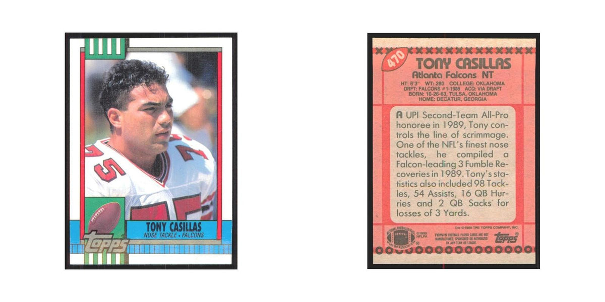 1990 Topps Tony Casillas Falcons #470