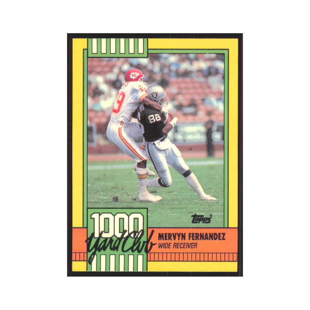 1990 Topps 1000 Yard Club Mervyn Fernandez Los Angeles Raiders #25