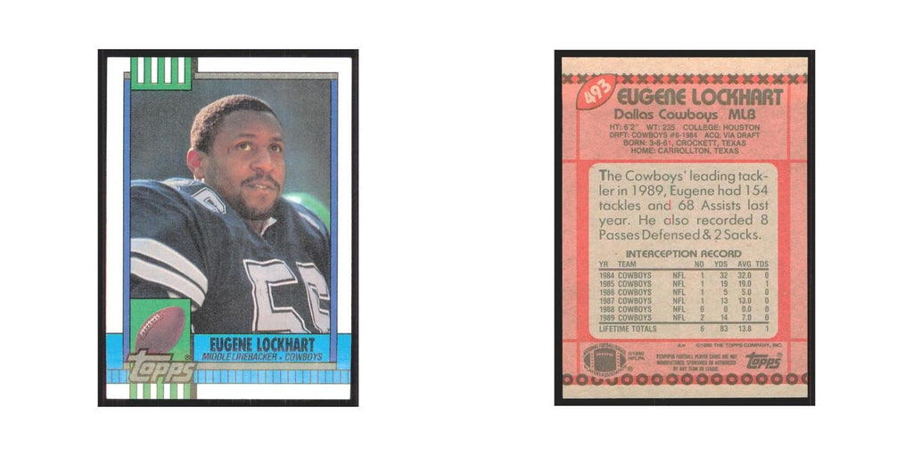 1990 Topps Eugene Lockhart Cowboys #493