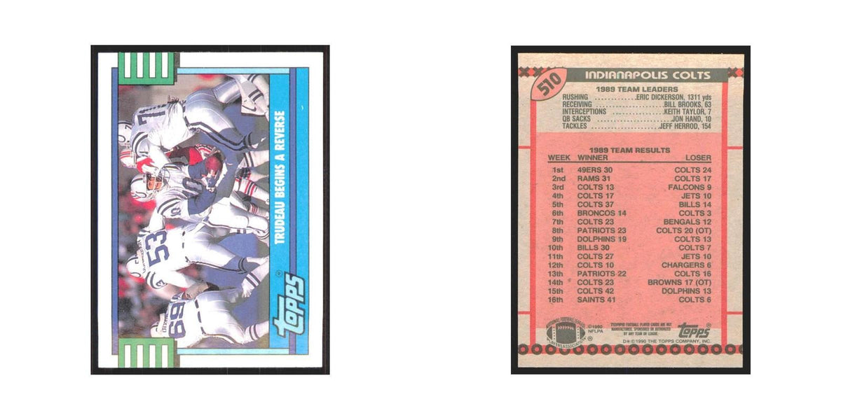 1990 Topps Colts Team Colts #510