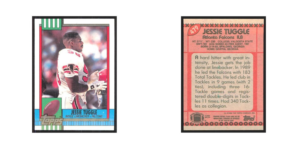 1990 Topps Jessie Tuggle RC Falcons #479