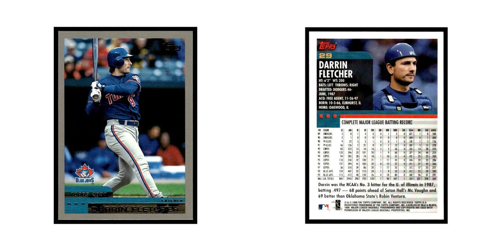 Darrin Fletcher 2000 Topps #29 Toronto Blue Jays Baseball Card NM