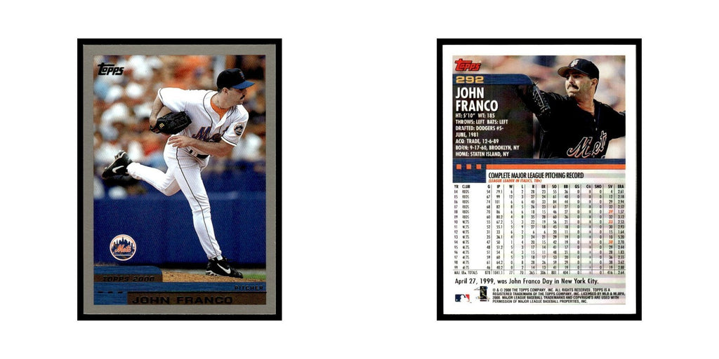 John Franco 2000 Topps #292 New York Mets Baseball Card NM