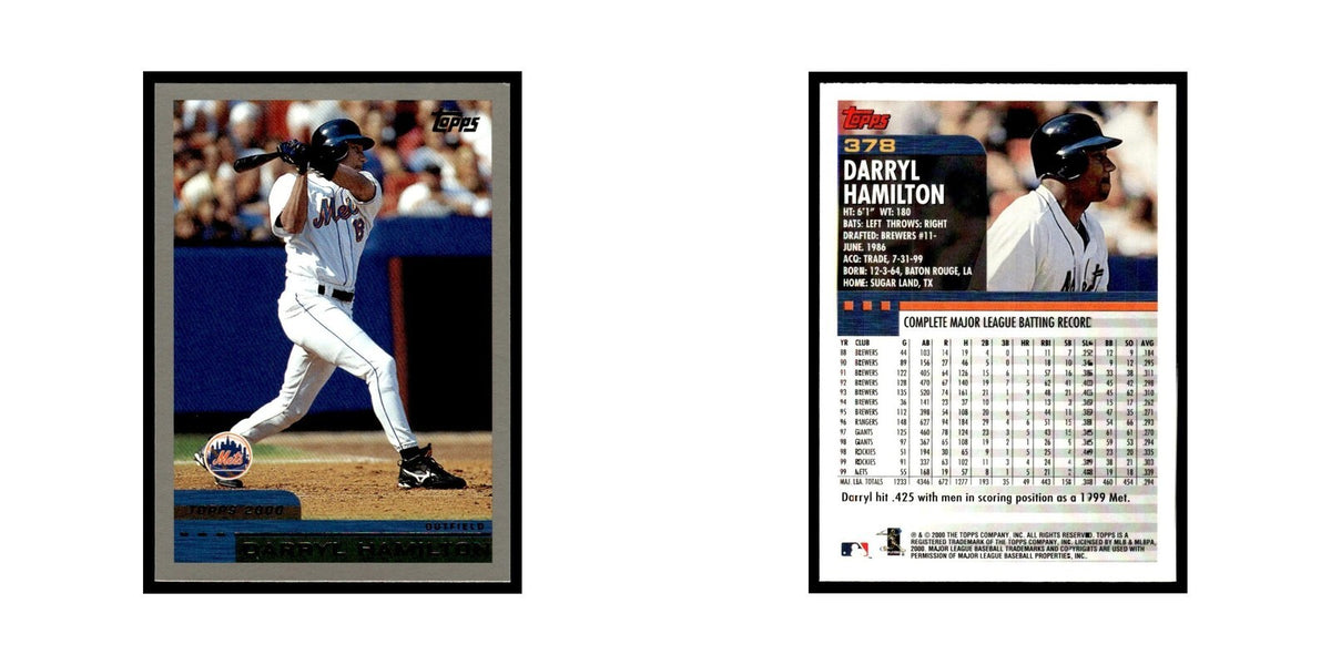 Darryl Hamilton 2000 Topps #378 New York Mets Baseball Card NM