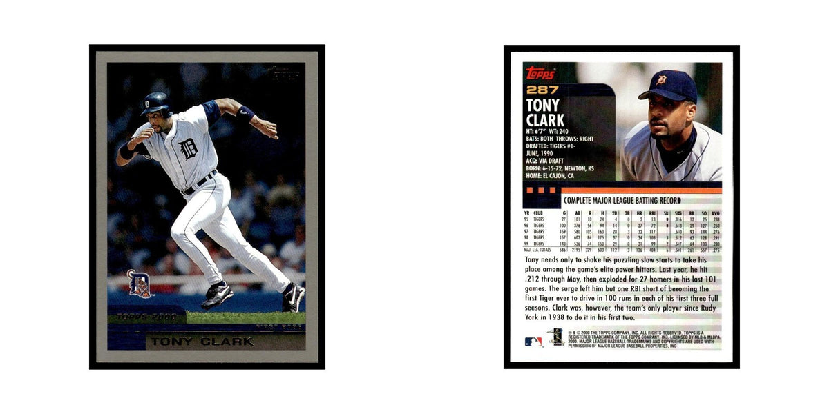 Tony Clark 2000 Topps #287 Detroit Tigers Baseball Card NM