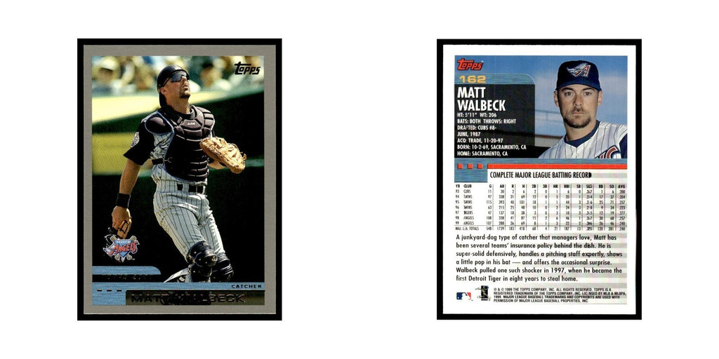 Matt Walbeck 2000 Topps #162 Anaheim Angels Baseball Card NM