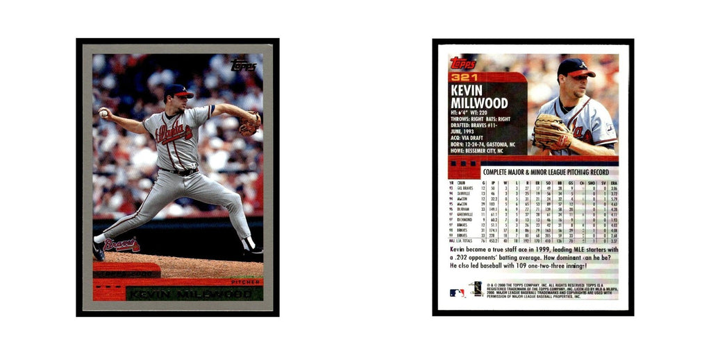 Kevin Millwood 2000 Topps #321 Atlanta Braves Baseball Card NM