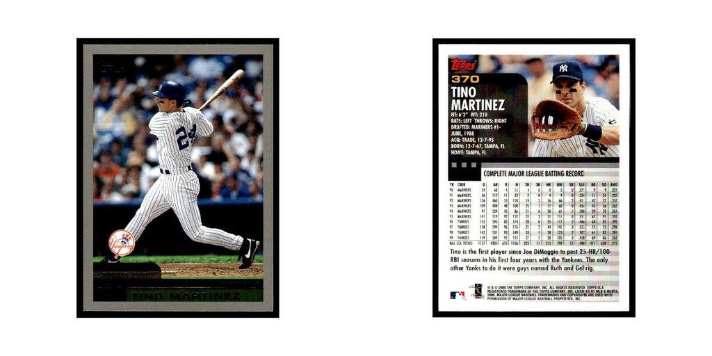 Tino Martinez 2000 Topps #370 New York Yankees Baseball Card NM