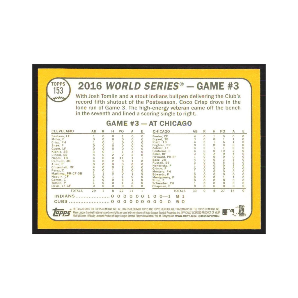 2017 Topps Heritage Crisp Clutch for Cleveland Indians #153