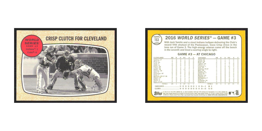 2017 Topps Heritage Crisp Clutch for Cleveland Indians #153
