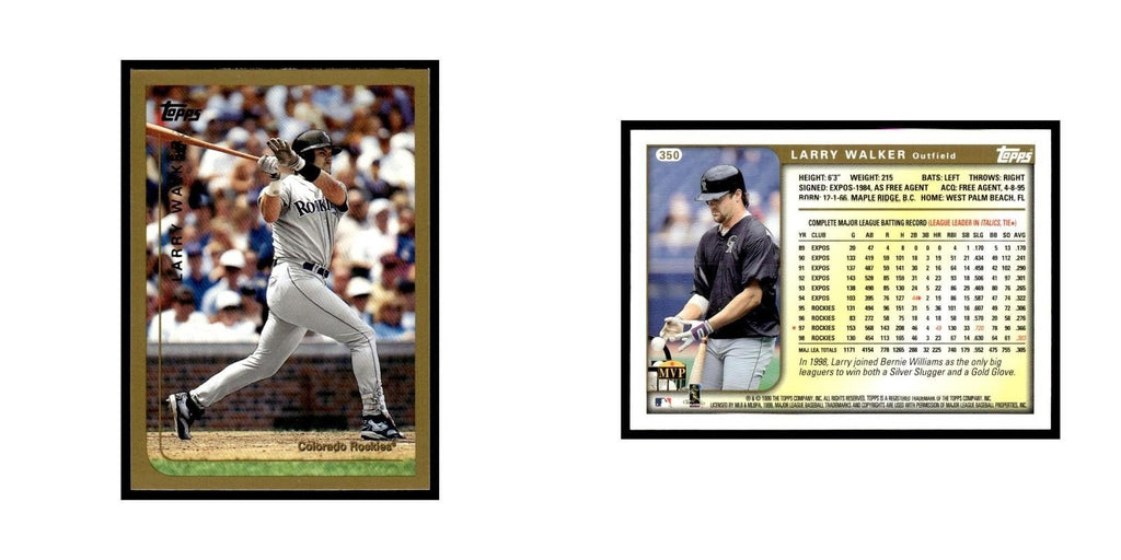 Larry Walker 1999 Topps #350 Colorado Rockies Baseball Card NM