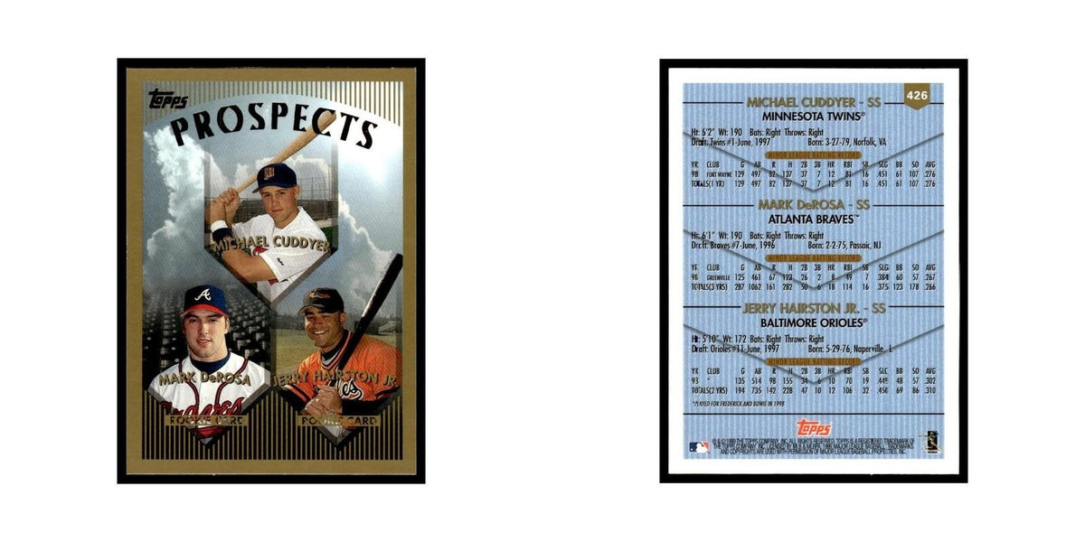 Michael Cuddyer Mark DeRosa Jerry Hairston Jr. 1999 Topps #426 Baseball Card NM