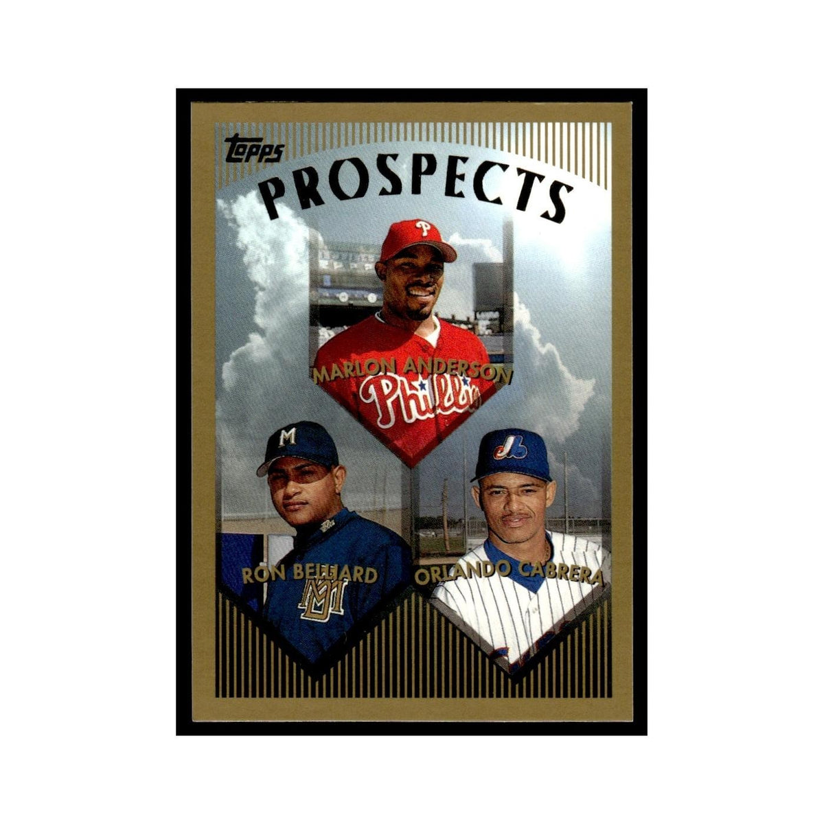 Marlon Anderson Ron Belliard Orlando Cabrera 1999 Topps #427 Baseball Card NM