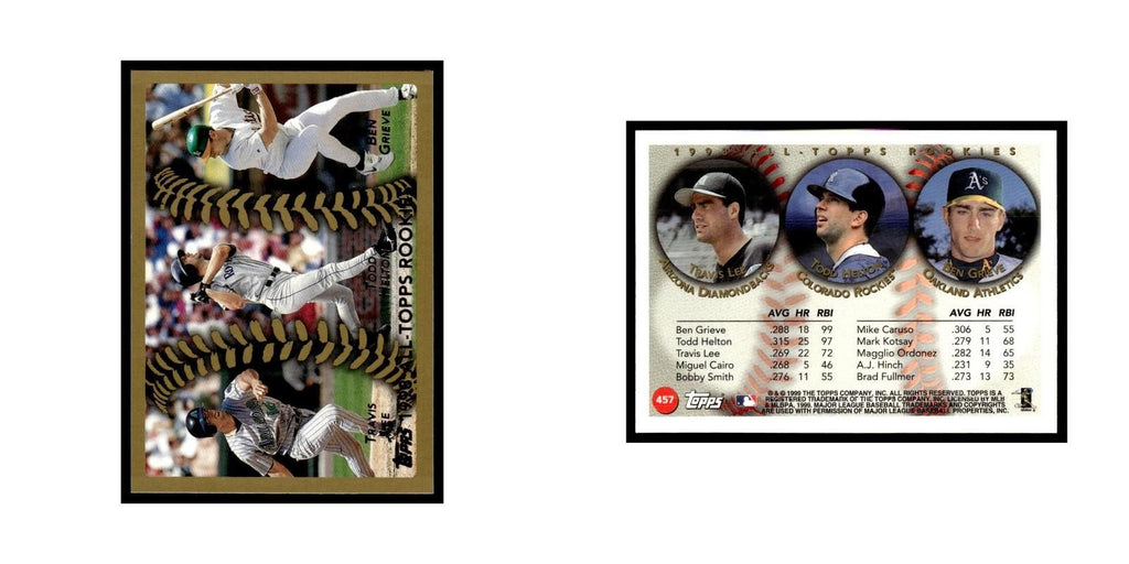 Travis Lee Todd Helton Ben Grieve 1999 Topps #457 Baseball Card NM