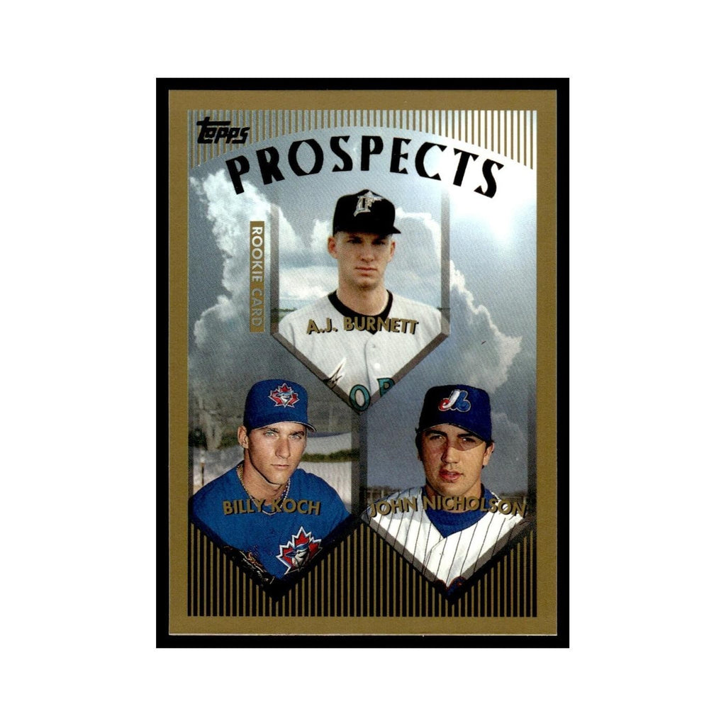 A.J. Burnett Billy Koch John Nicholson Rookie 1999 Topps #437 Baseball Card NM