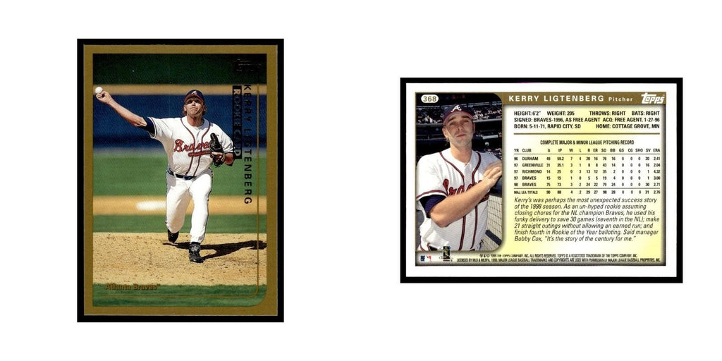 Kerry Ligtenberg Rookie 1999 Topps #368 Atlanta Braves Baseball Card NM