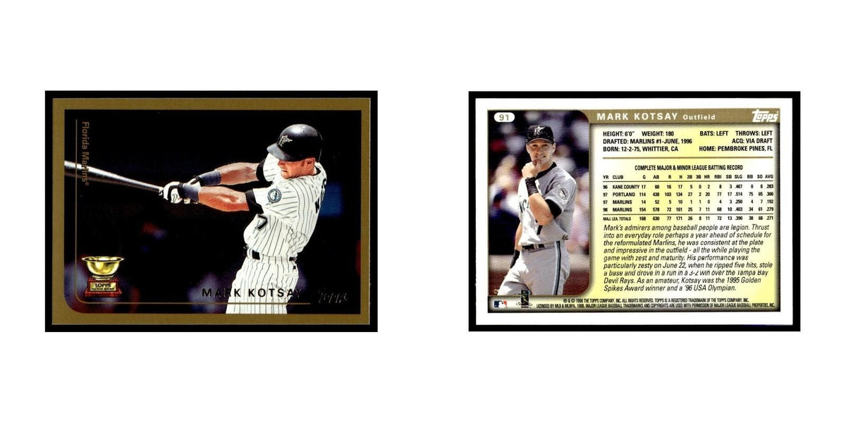 Mark Kotsay 1999 Topps #91 Florida Marlins Baseball Card NM