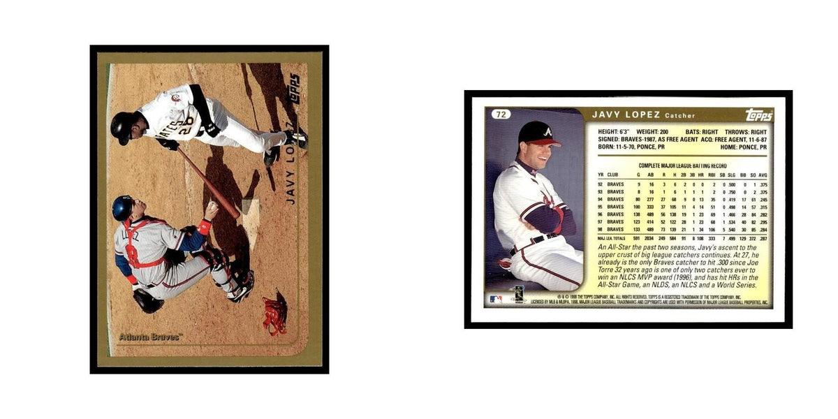 Javy Lopez 1999 Topps #72 Atlanta Braves Baseball Card NM
