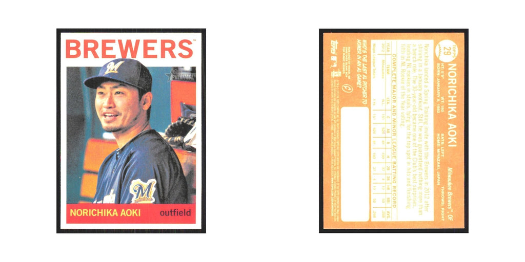 2013 Topps Heritage Norichika Aoki Brewers #29