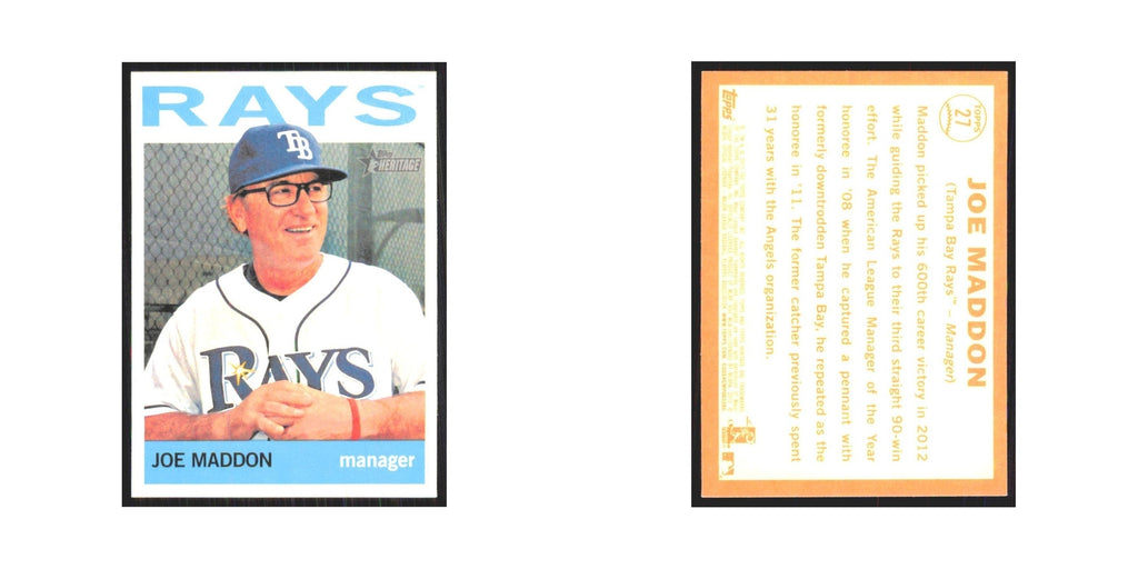 2013 Topps Heritage Joe Maddon Rays #27
