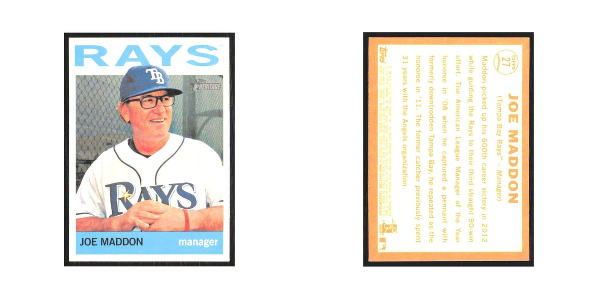 2013 Topps Heritage Joe Maddon Rays #27
