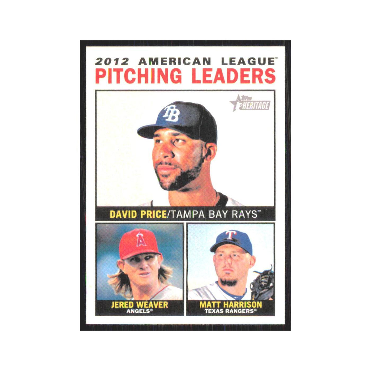 2013 David Price/Jered Weaver/Matt Harrison Tampa Bay Rays/Los Angeles Angels/Te
