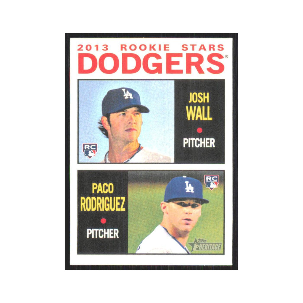 2013 Topps Heritage Josh Wall/Paco Rodriguez RC Dodgers #14