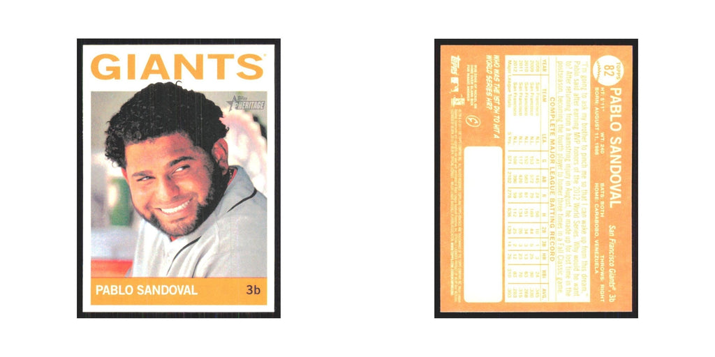 2013 Topps Heritage Pablo Sandoval Giants #82