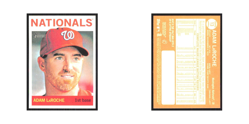 2013 Topps Heritage Adam LaRoche Nationals #13