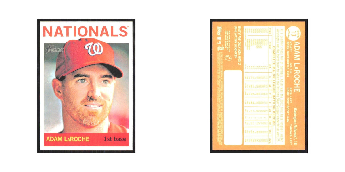 2013 Topps Heritage Adam LaRoche Nationals #13
