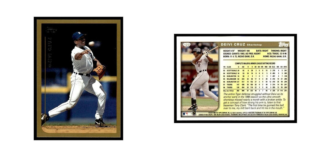 Deivi Cruz 1999 Topps #123 Detroit Tigers Baseball Card NM