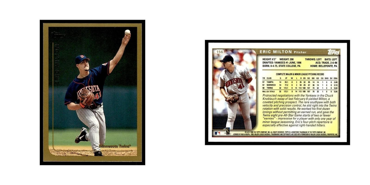 Eric Milton 1999 Topps #156 Minnesota Twins Baseball Card NM