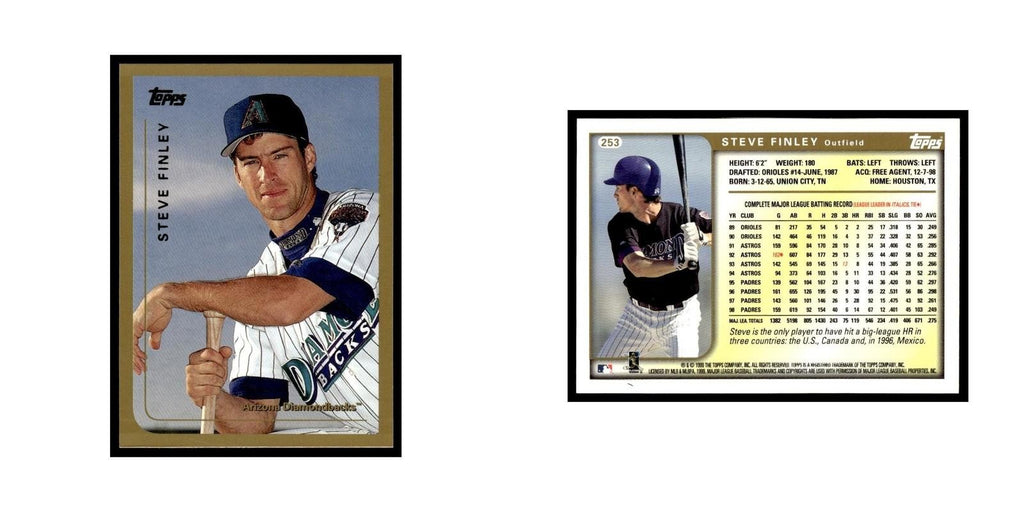 Steve Finley 1999 Topps #253 Arizona Diamondbacks Baseball Card NM
