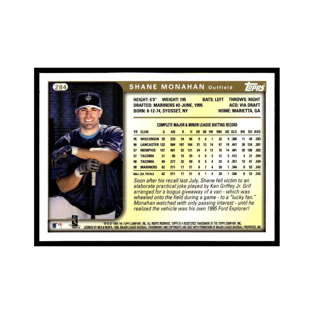 Shane Monahan 1999 Topps #284 Seattle Mariners Baseball Card NM