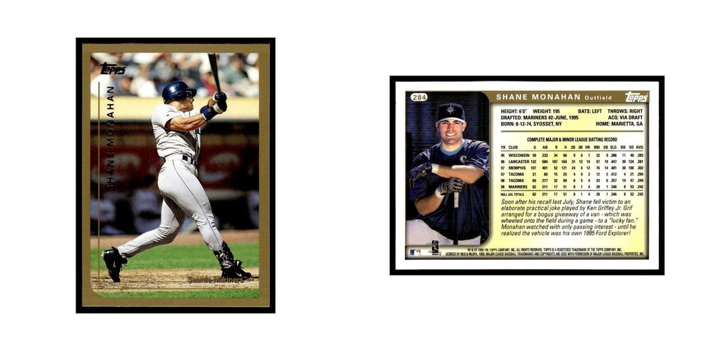 Shane Monahan 1999 Topps #284 Seattle Mariners Baseball Card NM