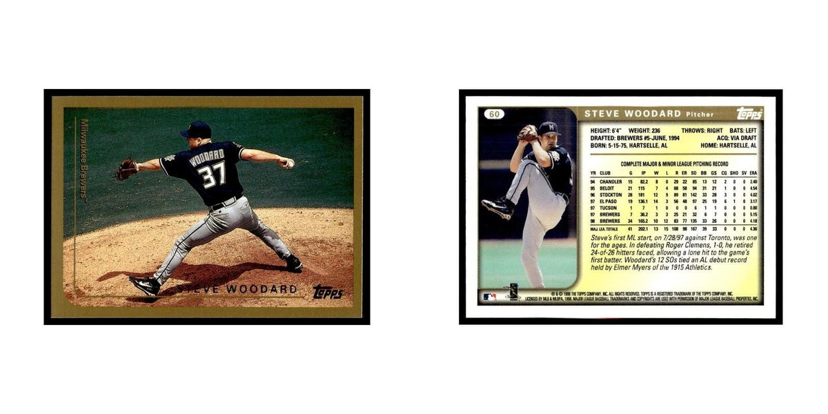 Steve Woodard 1999 Topps #60 Milwaukee Brewers Baseball Card NM