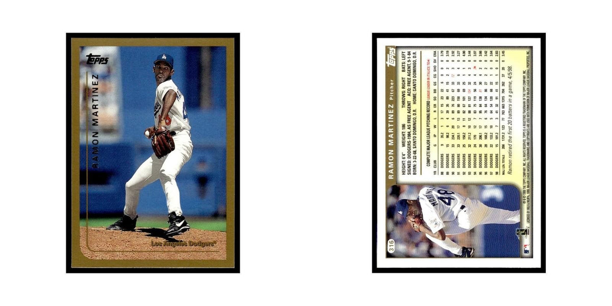 Ramon Martinez 1999 Topps #316 Los Angeles Dodgers Baseball Card NM