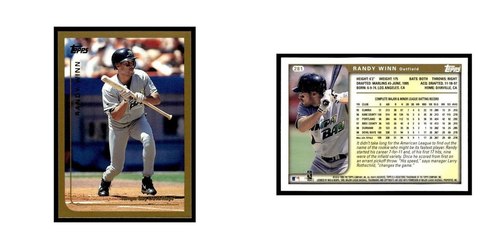 Randy Winn 1999 Topps #281 Tampa Bay Devil Rays Baseball Card NM