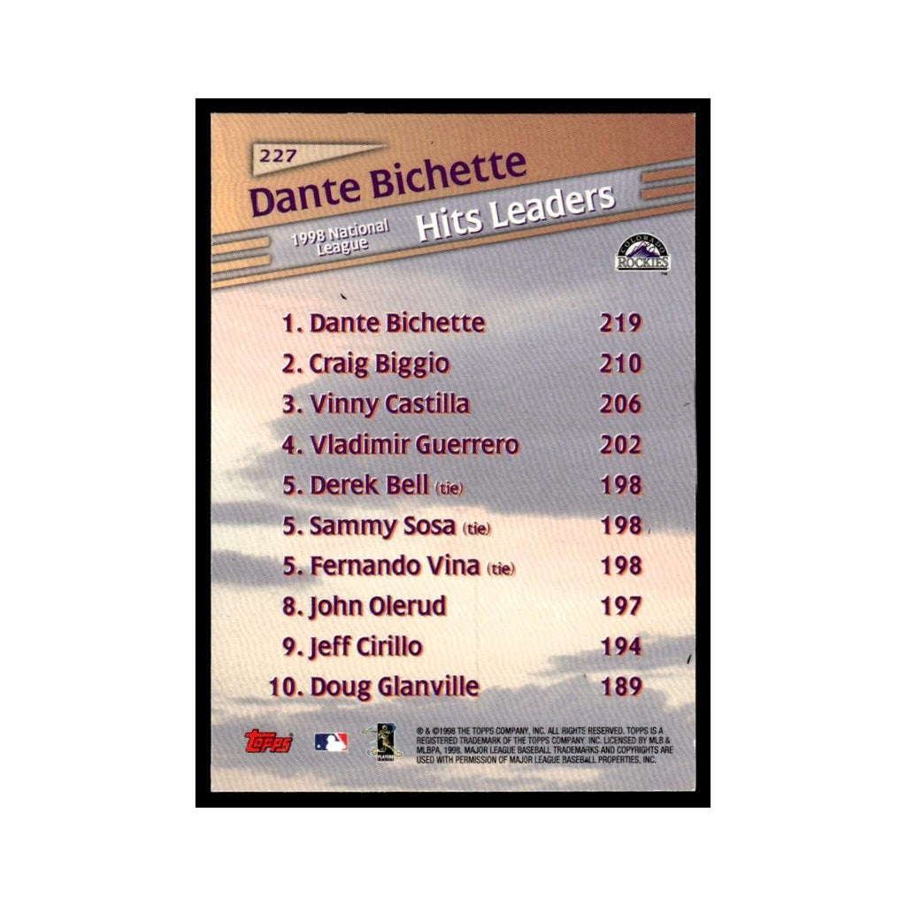 Dante Bichette 1999 Topps #227 Colorado Rockies Baseball Card NM