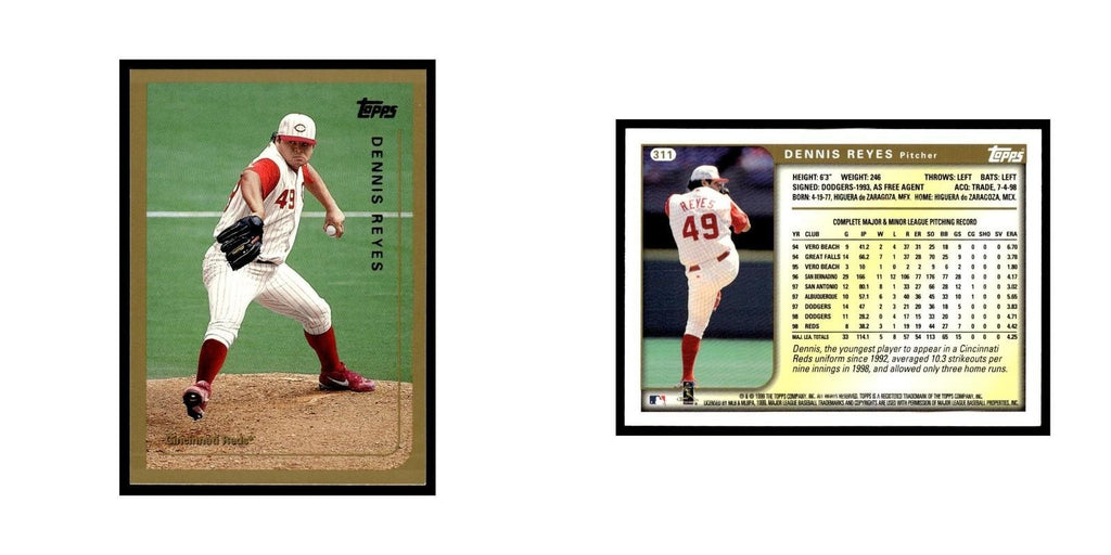 Dennis Reyes 1999 Topps #311 Cincinnati Reds Baseball Card NM
