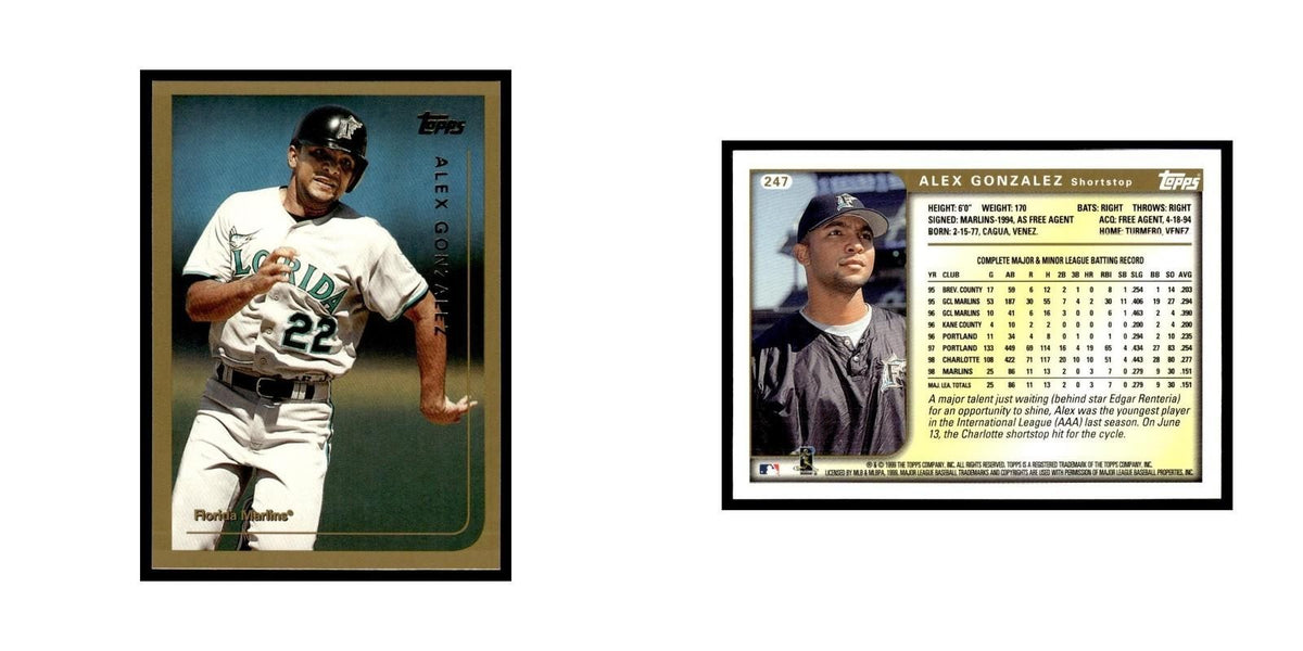 Alex Gonzalez 1999 Topps #247 Florida Marlins Baseball Card NM