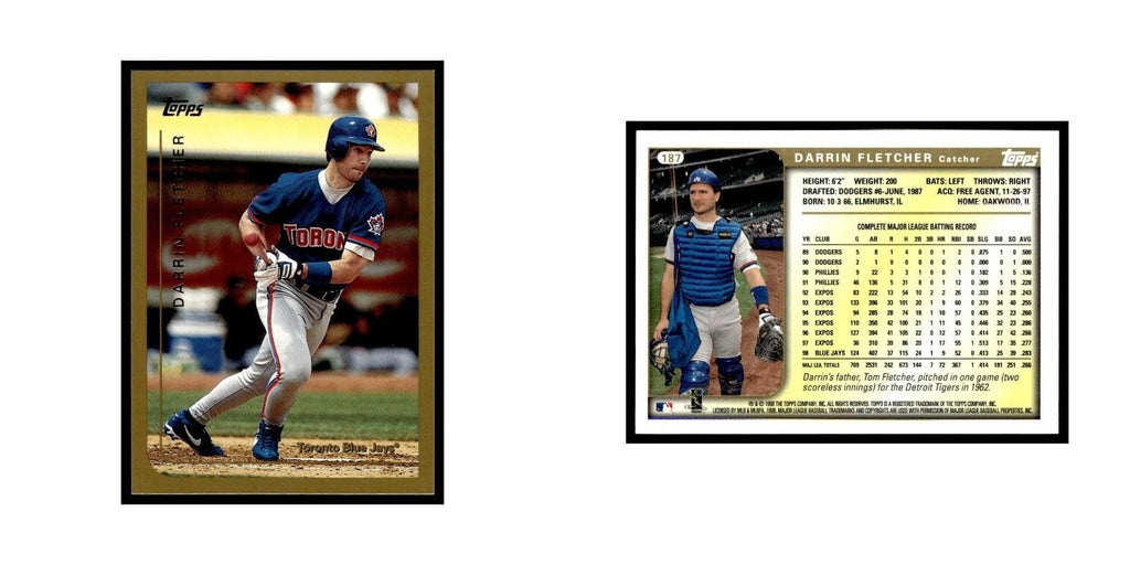 Darrin Fletcher 1999 Topps #187 Toronto Blue Jays Baseball Card NM