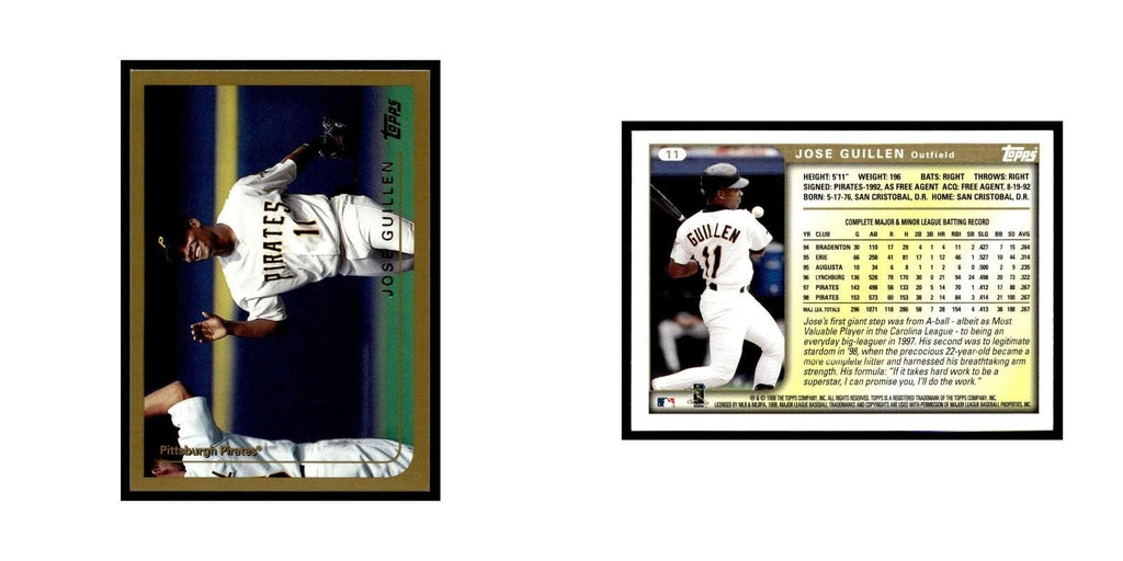 Jose Guillen 1999 Topps #11 Pittsburgh Pirates Baseball Card NM