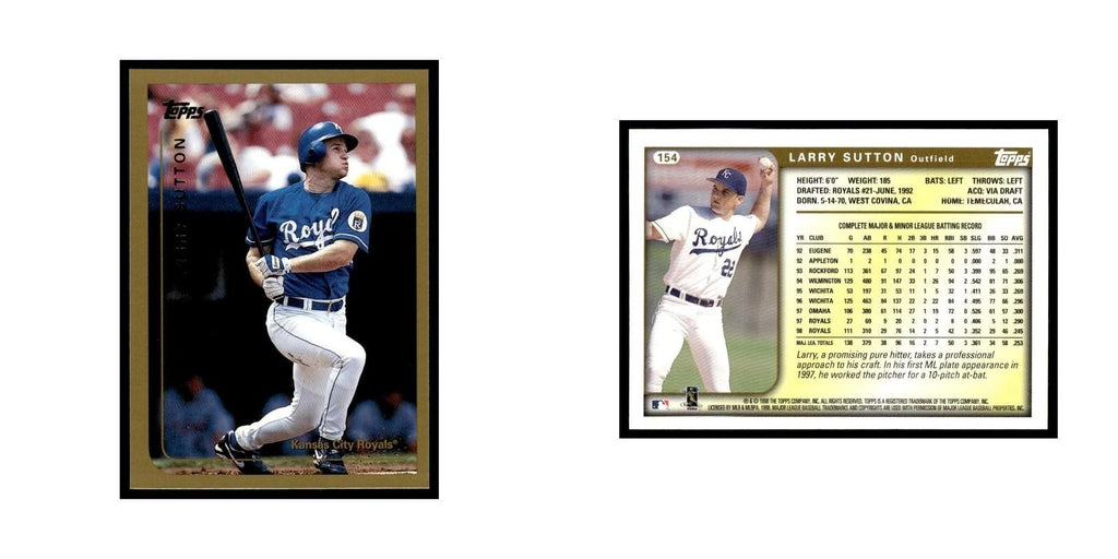 Larry Sutton 1999 Topps #154 Kansas City Royals Baseball Card NM