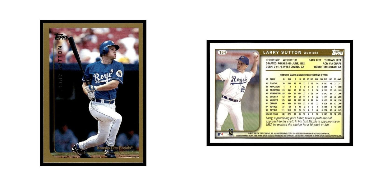 Larry Sutton 1999 Topps #154 Kansas City Royals Baseball Card NM