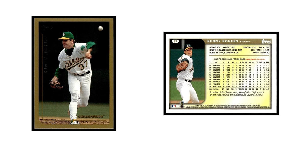 Kenny Rogers 1999 Topps #27 Oakland Athletics Baseball Card NM