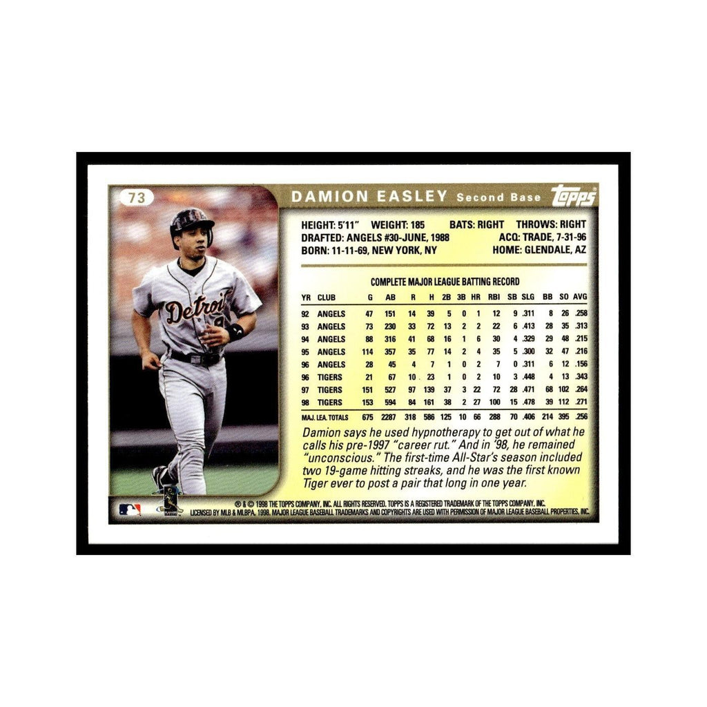Damion Easley 1999 Topps #73 Detroit Tigers Baseball Card NM