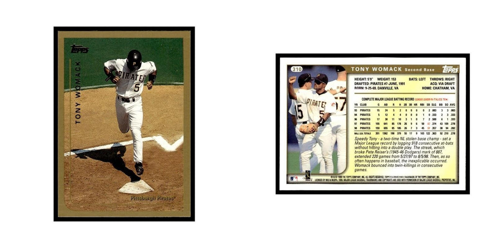 Tony Womack 1999 Topps #310 Pittsburgh Pirates Baseball Card NM
